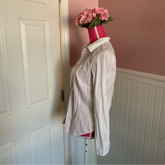 J Crew Tailored White Button Down Women’s Curvy Shirt size 6 - Picture 3 of 5